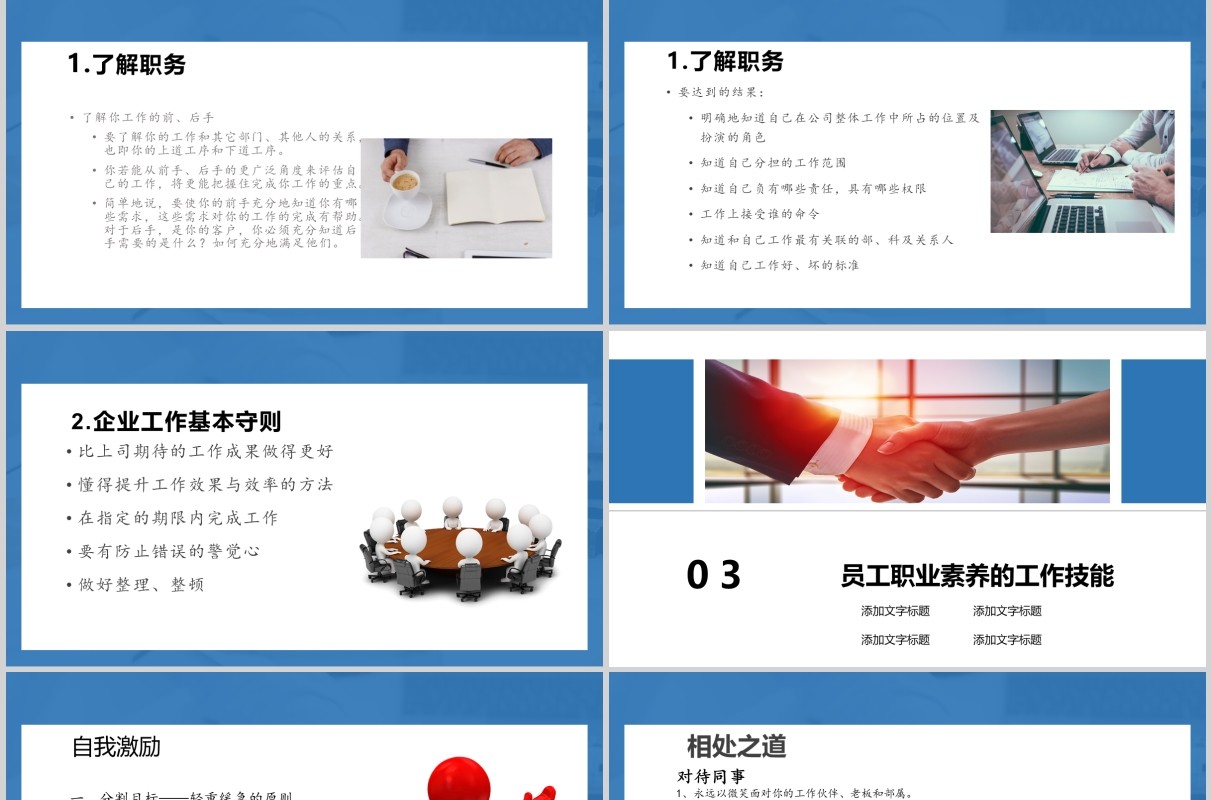 员工职业素养与团队意识管理培训PPT模板