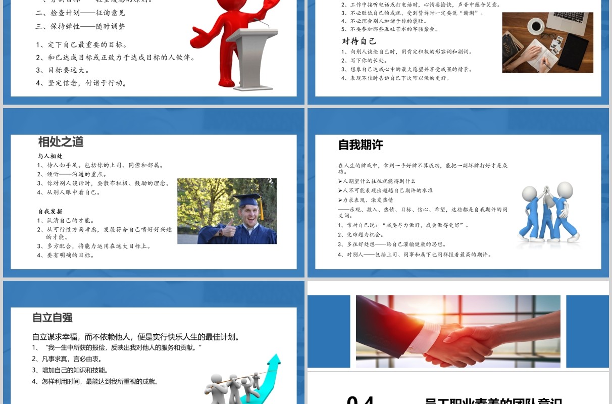 员工职业素养与团队意识管理培训PPT模板