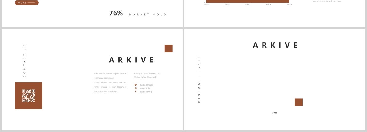 时尚工作通用PPT图片版式模板Arkive Powerpoint