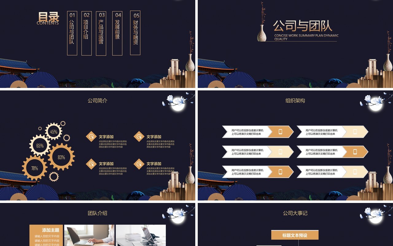 荣耀绽放创业融资计划书PPT模板