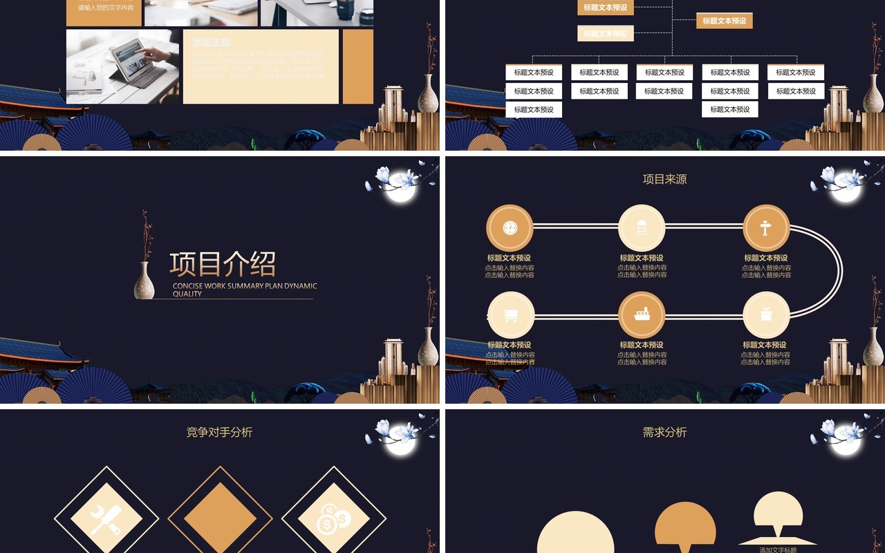 荣耀绽放创业融资计划书PPT模板