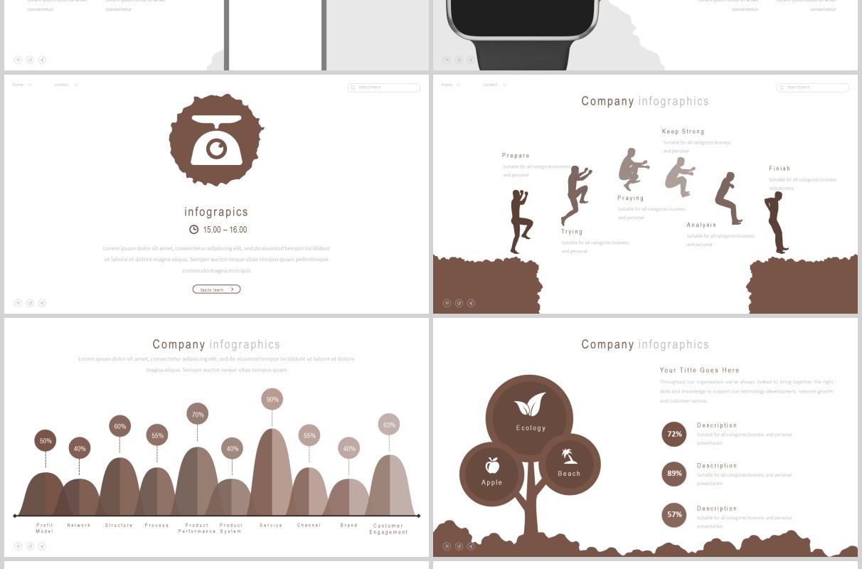 户外旅游介绍PPT模板图文排版设计模板Walkout - Powerpoint Template