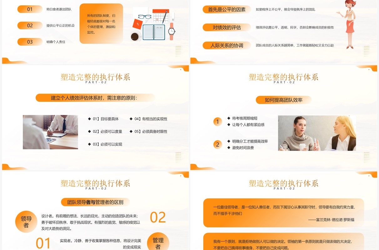 黄色商务风如何管理好一个团队PPT模板