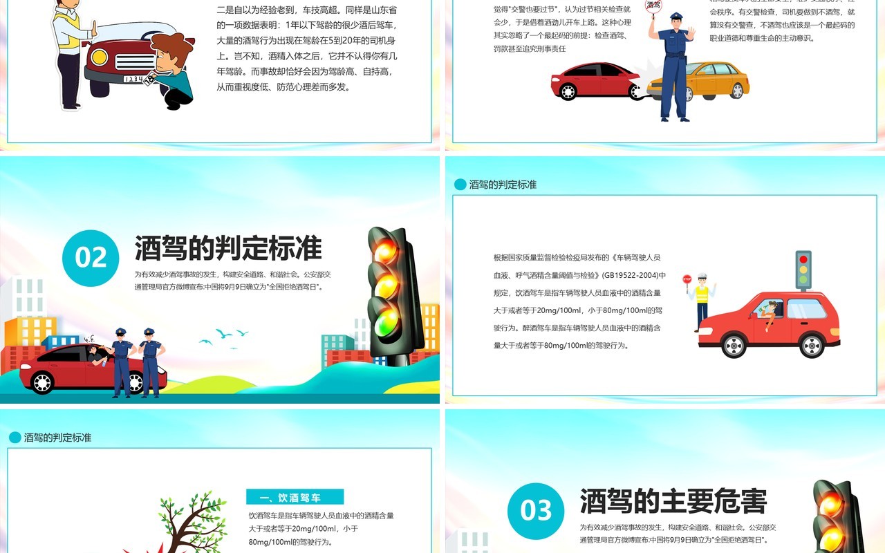 拒绝酒驾交通安全在心中教育培训动态PPT