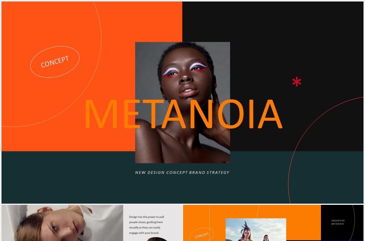 时尚时装电子画册宣传PPTmetanoia lookbook fashion powerpoint templates
