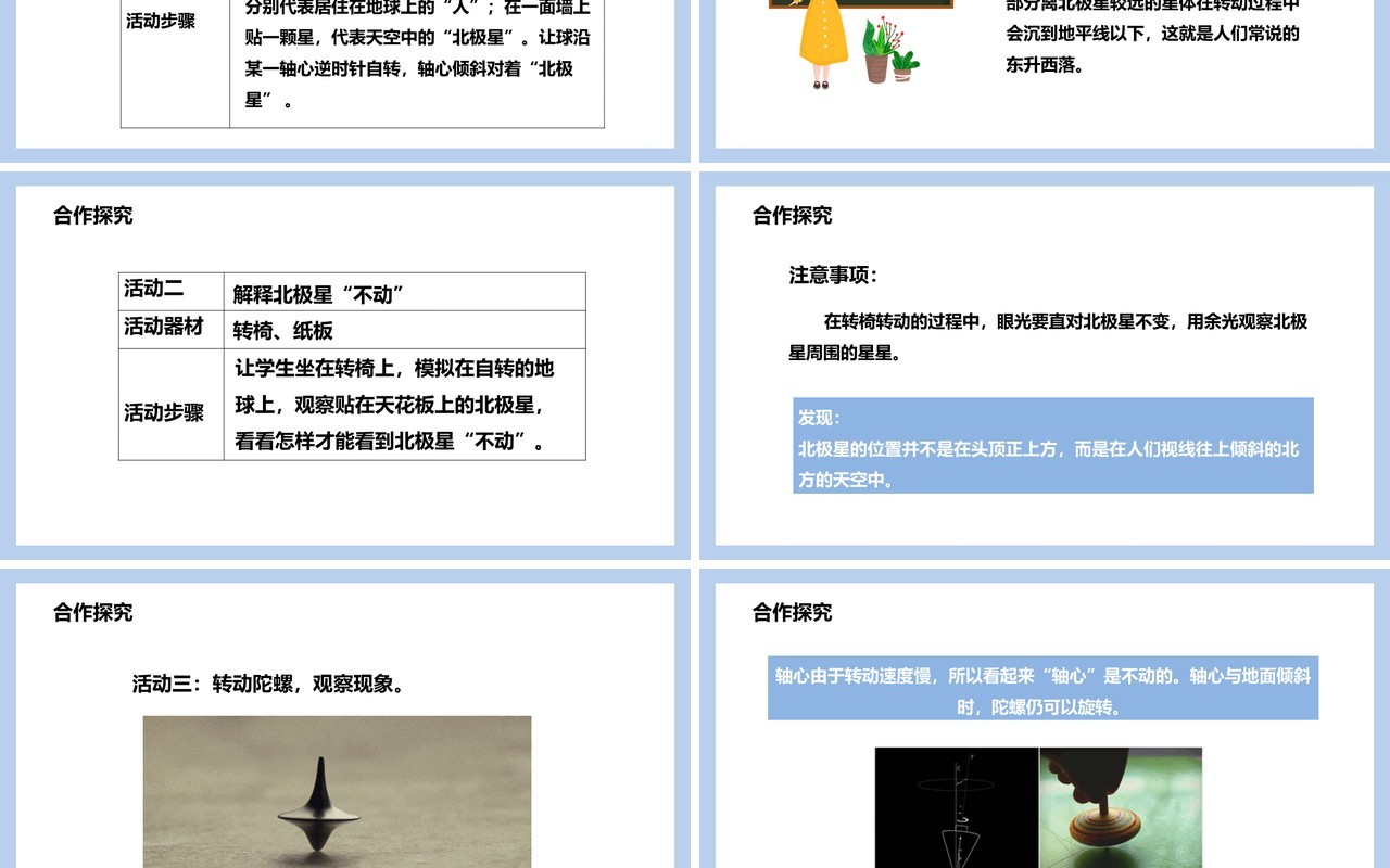 教科版五年级科学下册北极星不动的秘密课件PPT模板