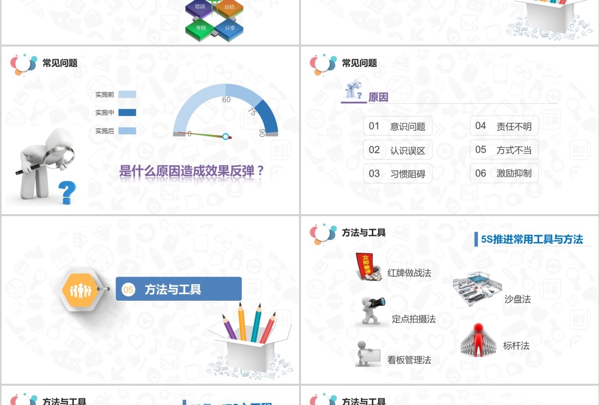 多彩5S案例分析现场管理培训企业公司PPT模板