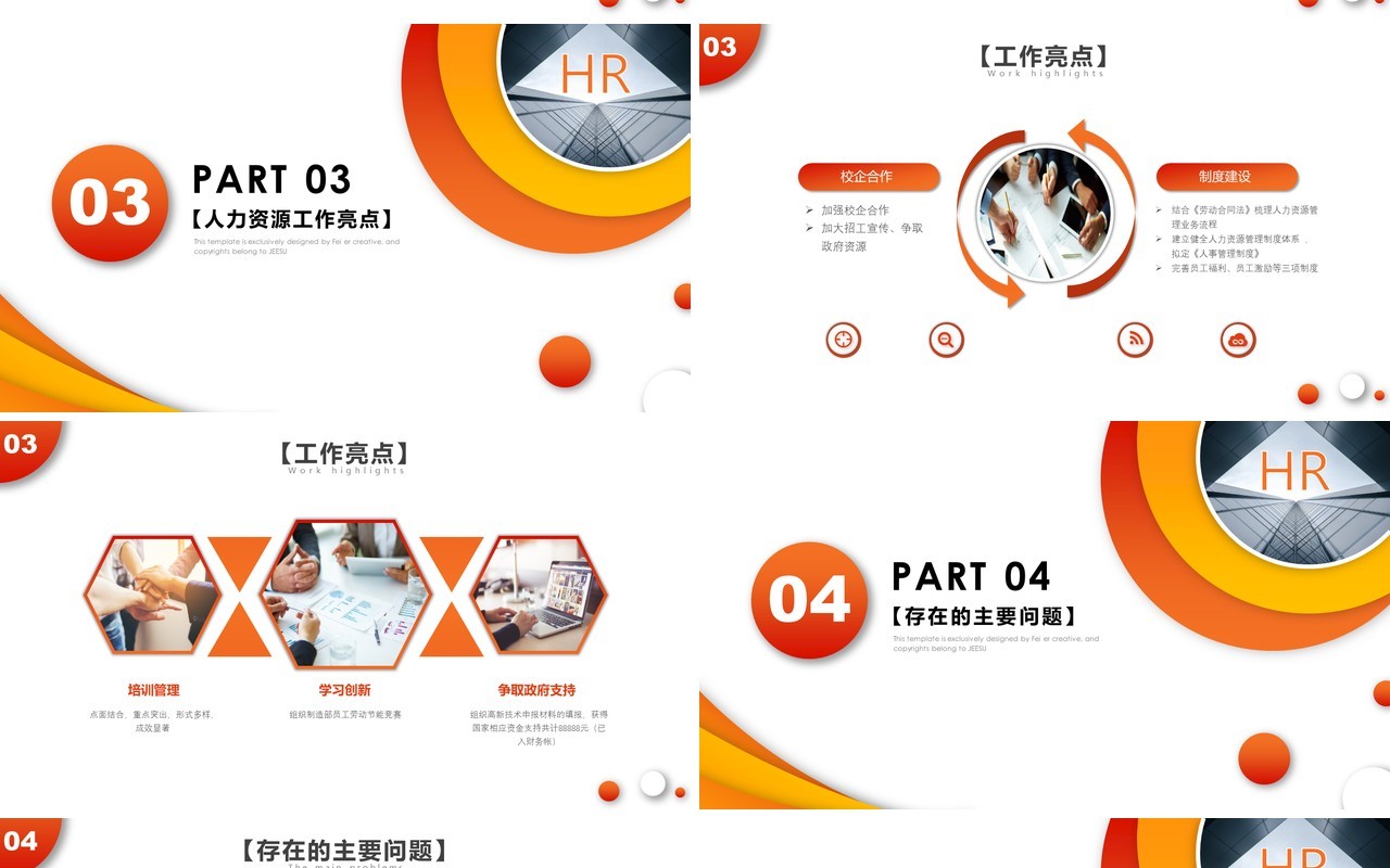 人力资源工作计划总结汇报PPT模板3