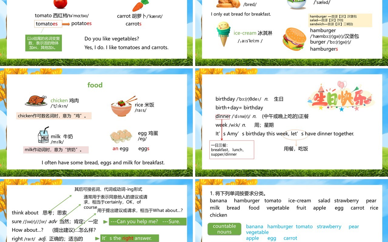部编版七年级英语上册Do you like bananas第一课时PPT模板
