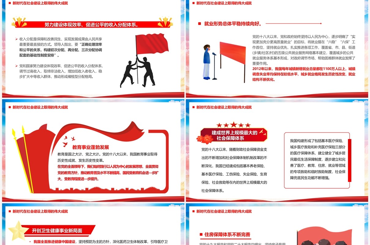 深刻理解新时代在社会建设上的伟大成就PPT模板