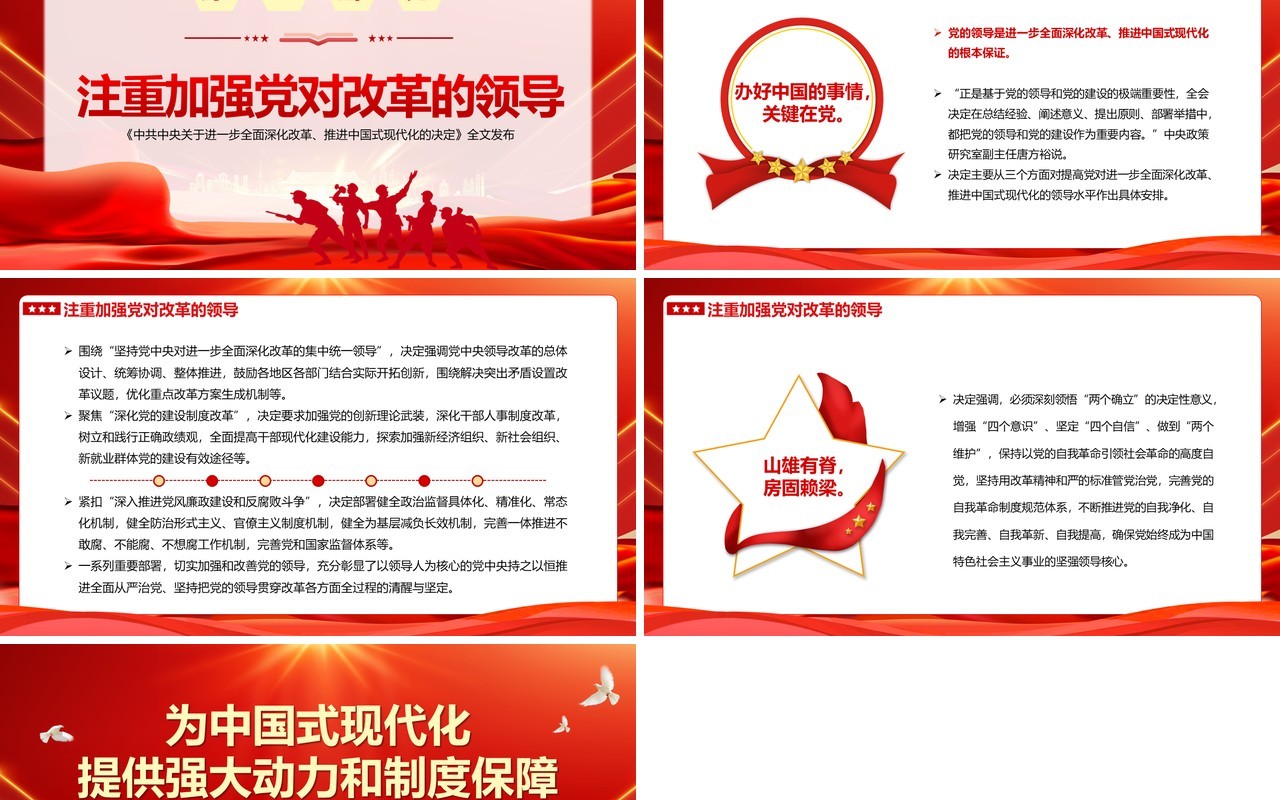 红色党政风为中国式现代化提供强大动力PPT模板