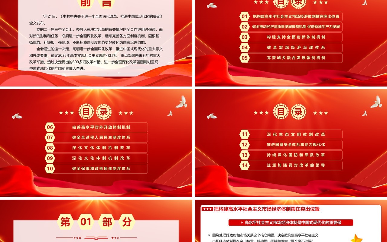 红色党政风为中国式现代化提供强大动力PPT模板