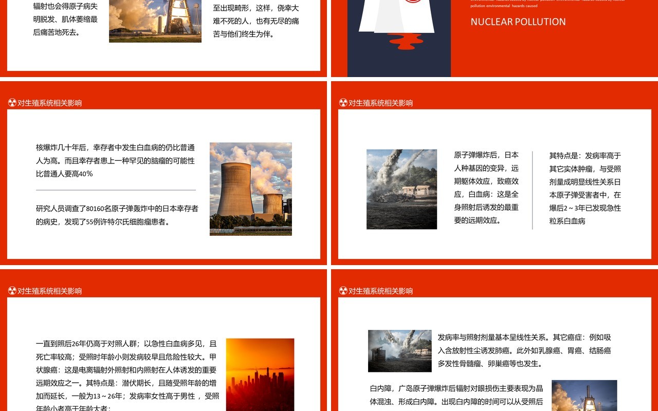 核污染带来的环境危害动态课件PPT模板