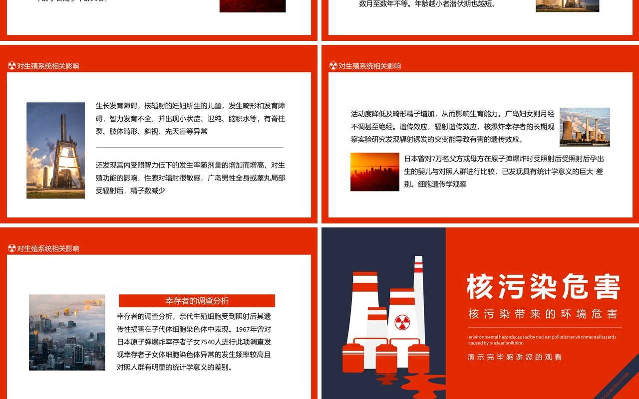 核污染带来的环境危害动态课件PPT模板