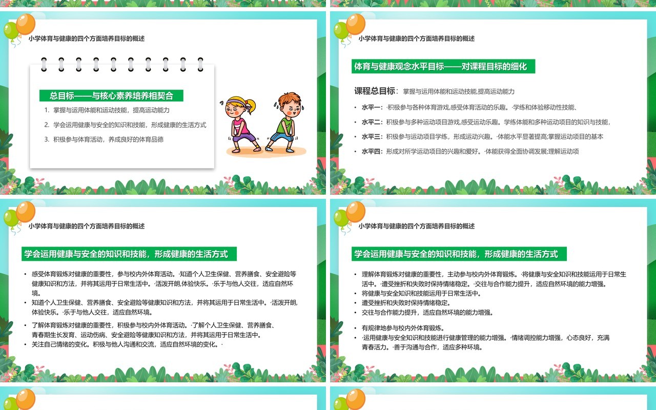 体育与健康新课程标准解读与梳理PPT模板