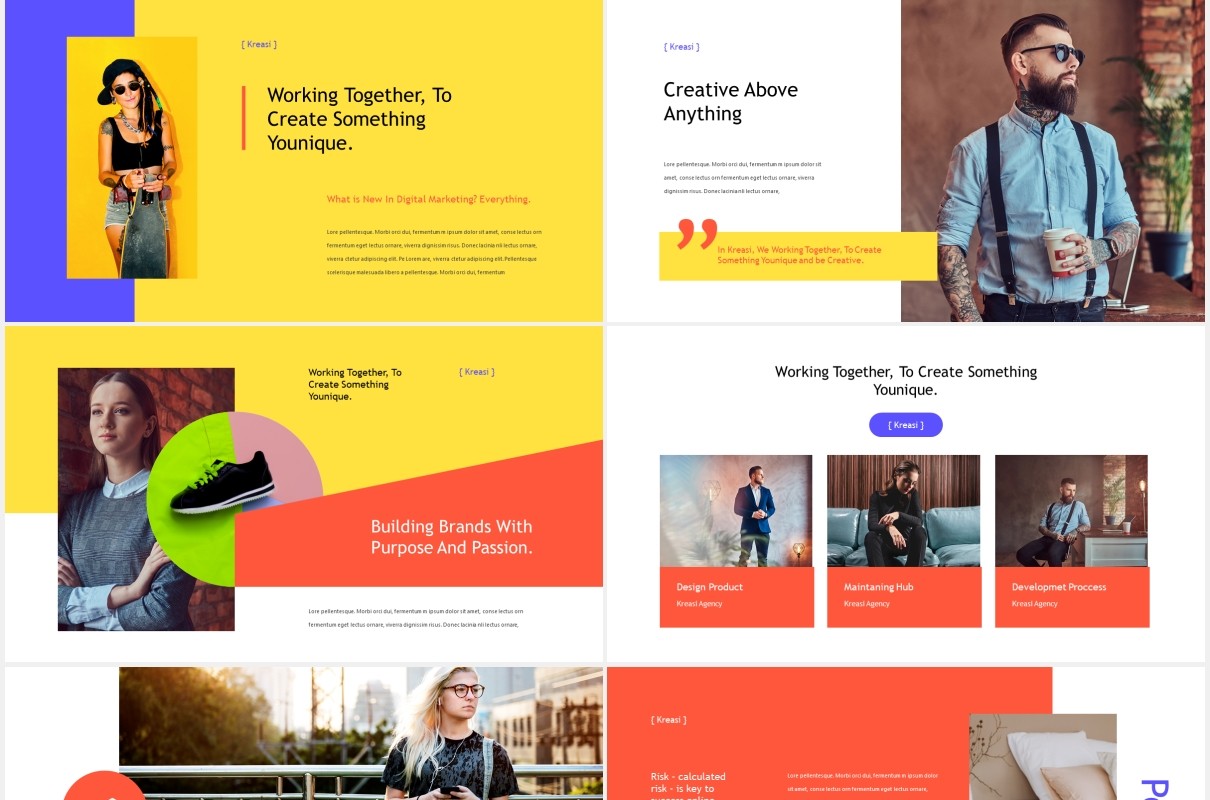 创意数字营销报告宣传介绍PPT模板kreasi digital marketing powerpoint template