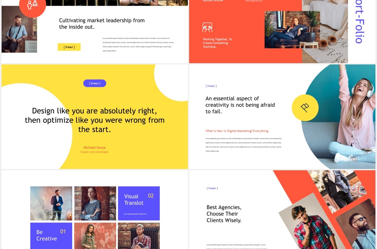 创意数字营销报告宣传介绍PPT模板kreasi digital marketing powerpoint template