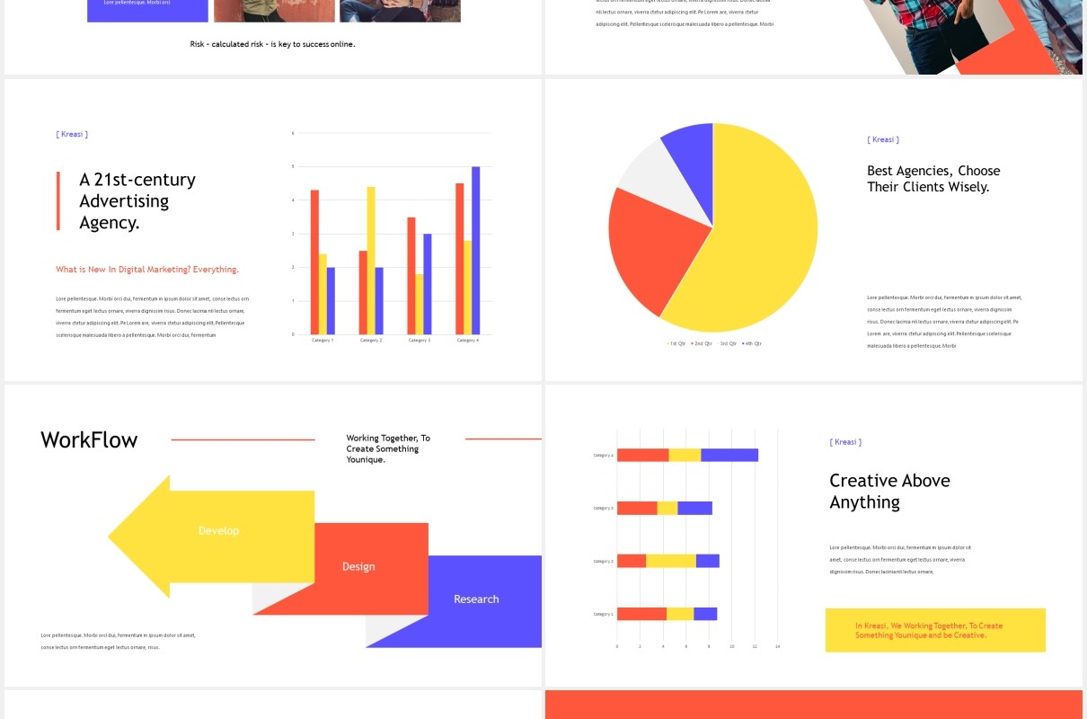 创意数字营销报告宣传介绍PPT模板kreasi digital marketing powerpoint template