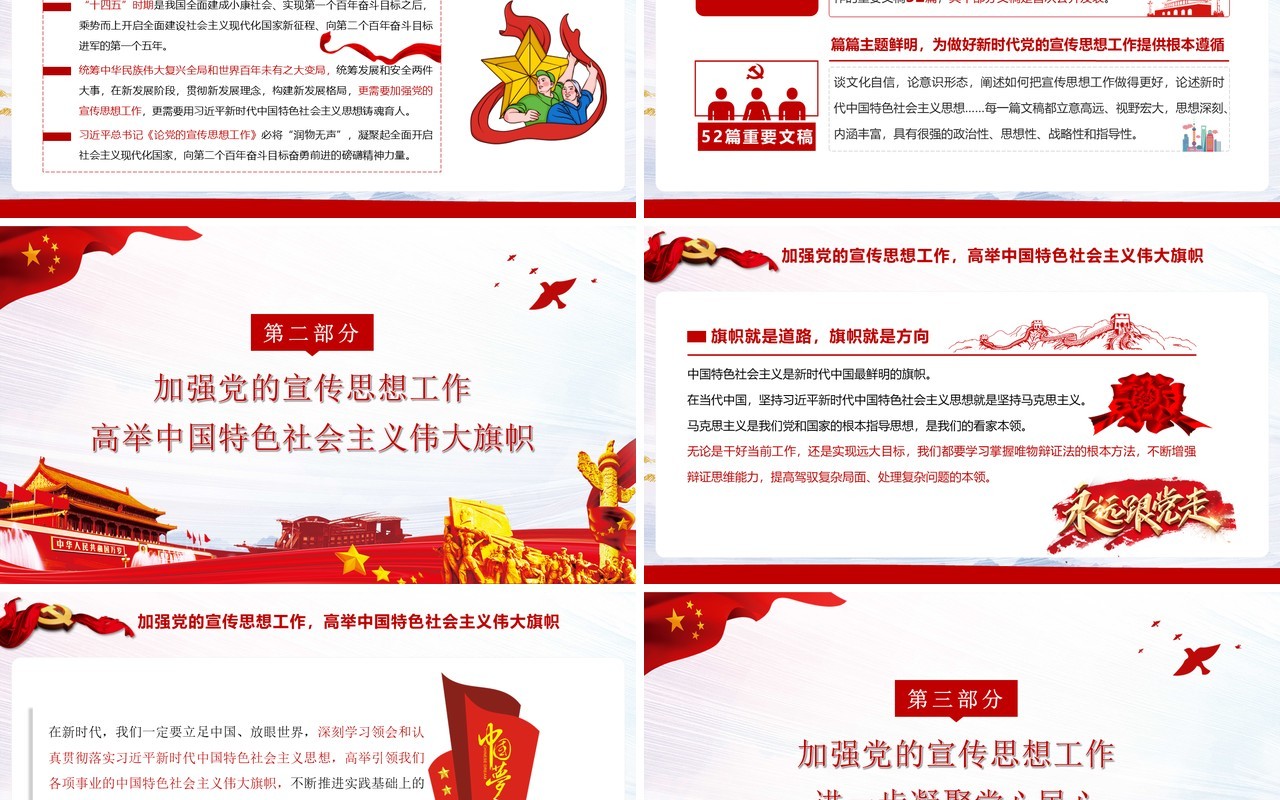 党政风论党的宣传思想工作学习PPT模板