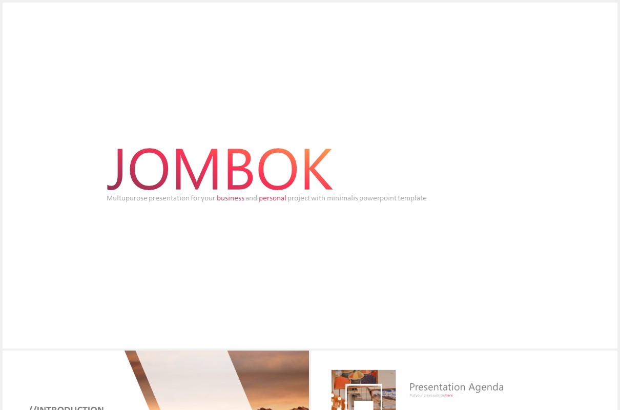 简洁创意拼图可视化PPT素材模板jombok powerpoint