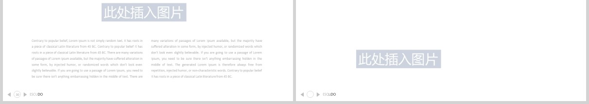 高端产品介绍项目宣传价格表单列表PPT图片排版设计模板ESCUDO Powerpoint