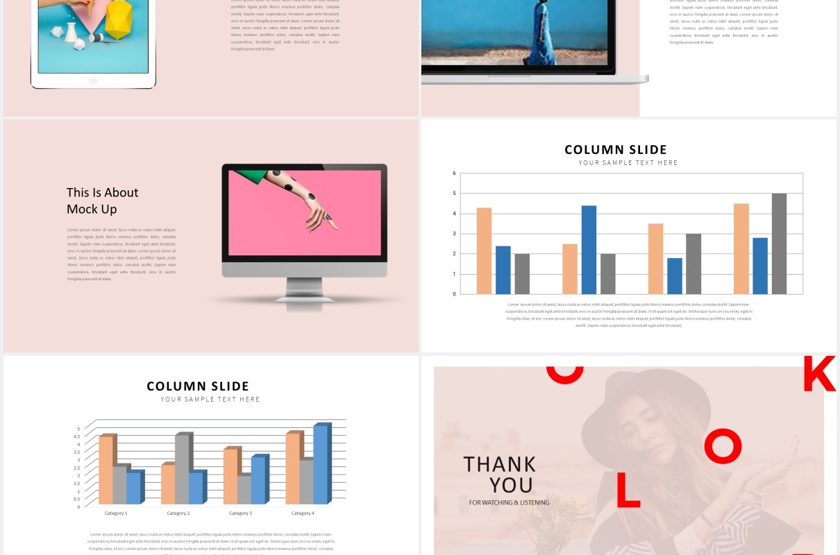 时尚服装设计师作品展示PPT模板Fashion Stylist Powerpoint