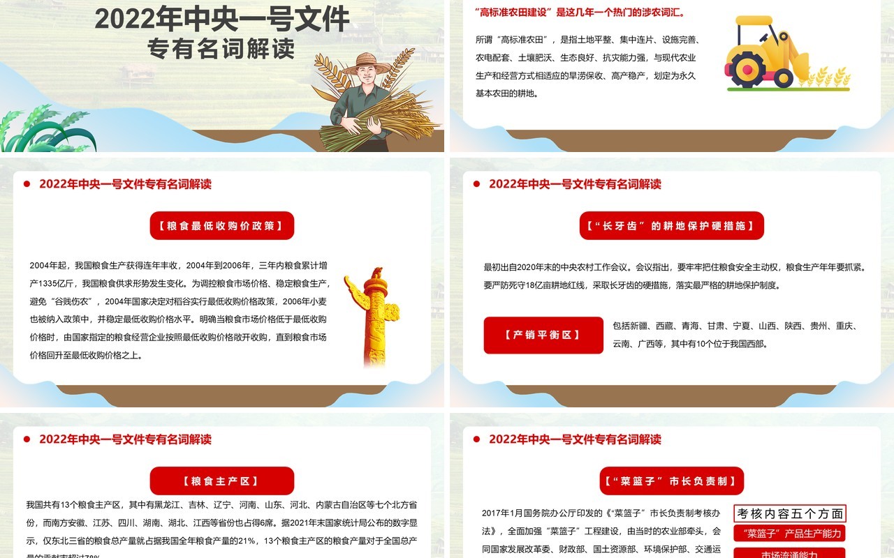 中央一号文件全面推进乡村振兴重点工作PPT模板