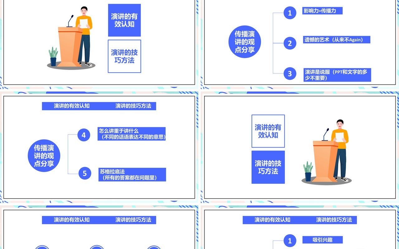 部编版高中语文必修二演讲技巧课件PPT模板