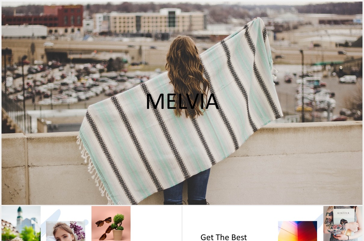 创意公司宣传介绍PPT模板melvia creative portfolio powerpoint template