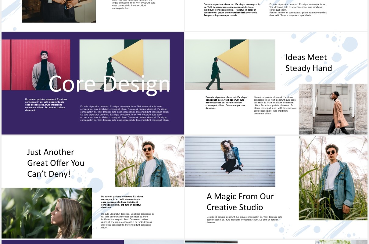 创意公司宣传介绍PPT模板melvia creative portfolio powerpoint template