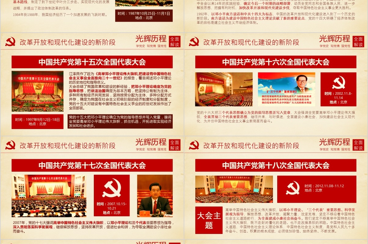 中国共产党党史党课红船精神PPT模板