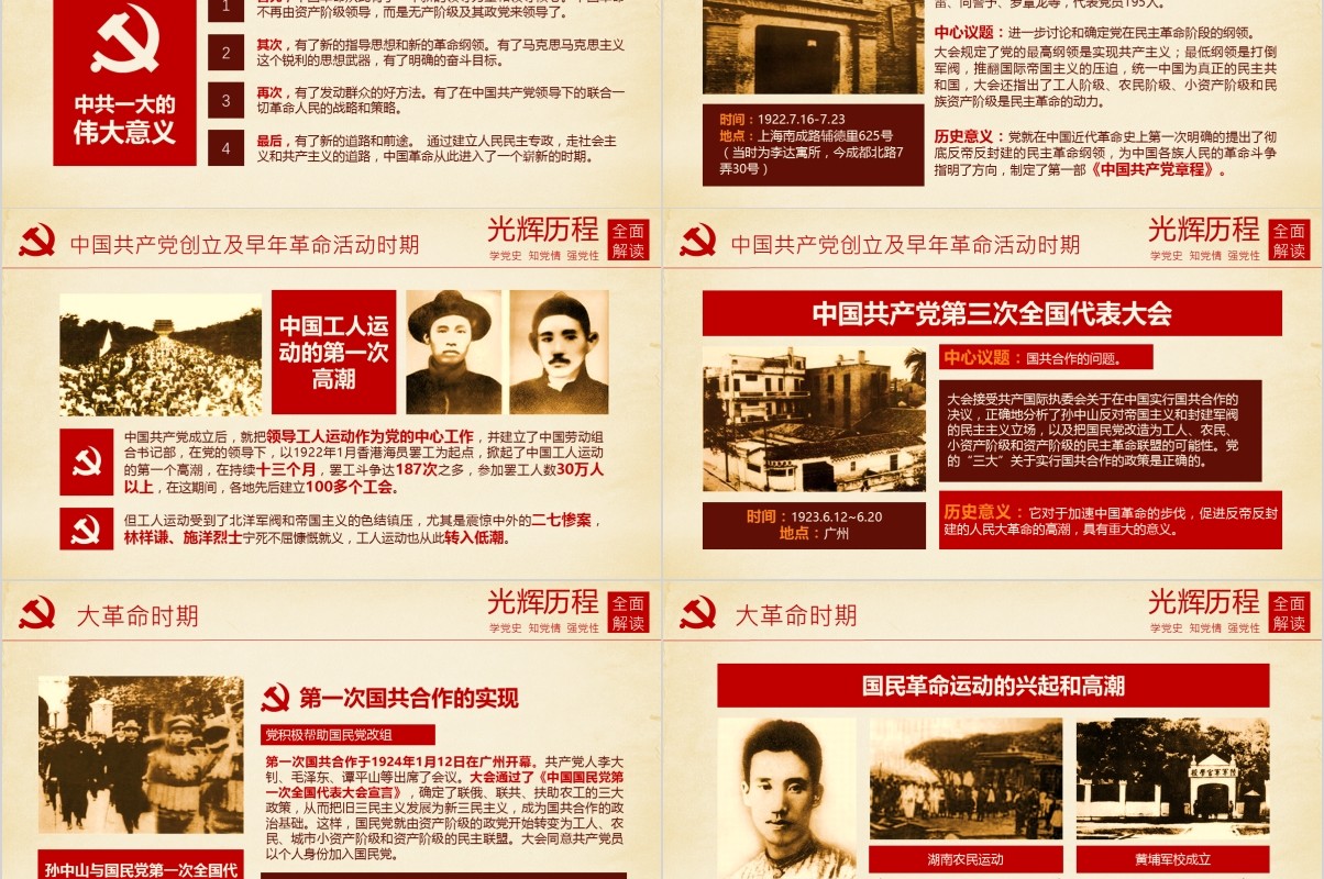 中国共产党党史党课红船精神PPT模板