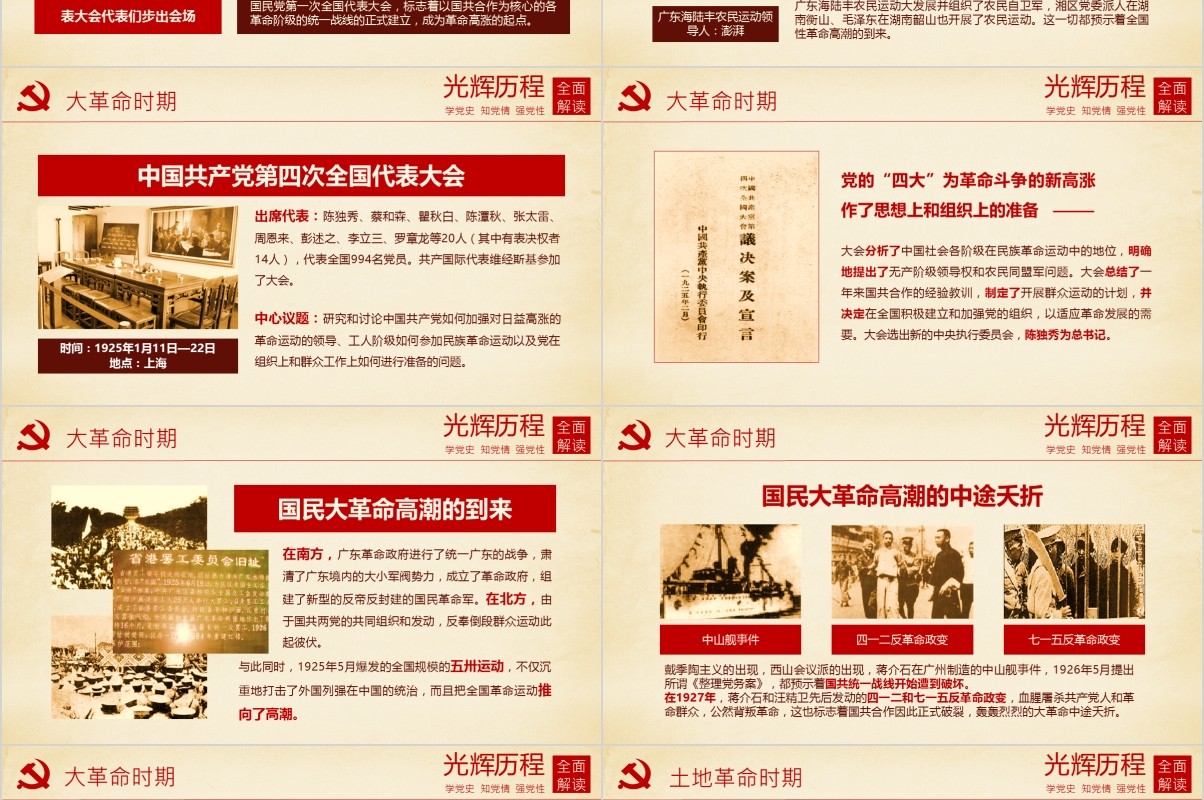 中国共产党党史党课红船精神PPT模板