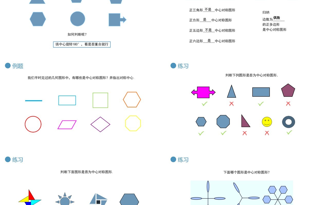 部编版九年级数学上册第三单元中心对称图形课件PPT模板