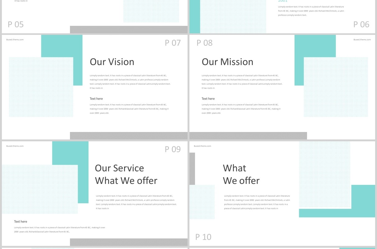 个人简历求职竞聘PPT版式设计模板Bused - Powerpoint Template
