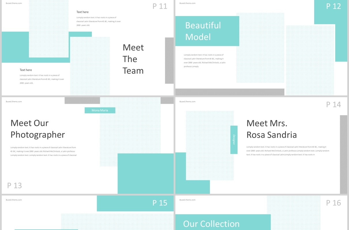 个人简历求职竞聘PPT版式设计模板Bused - Powerpoint Template