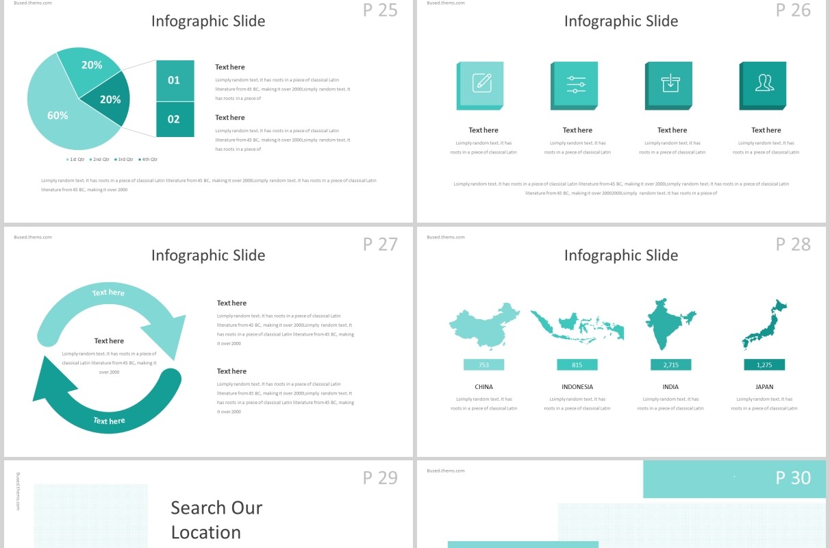 个人简历求职竞聘PPT版式设计模板Bused - Powerpoint Template