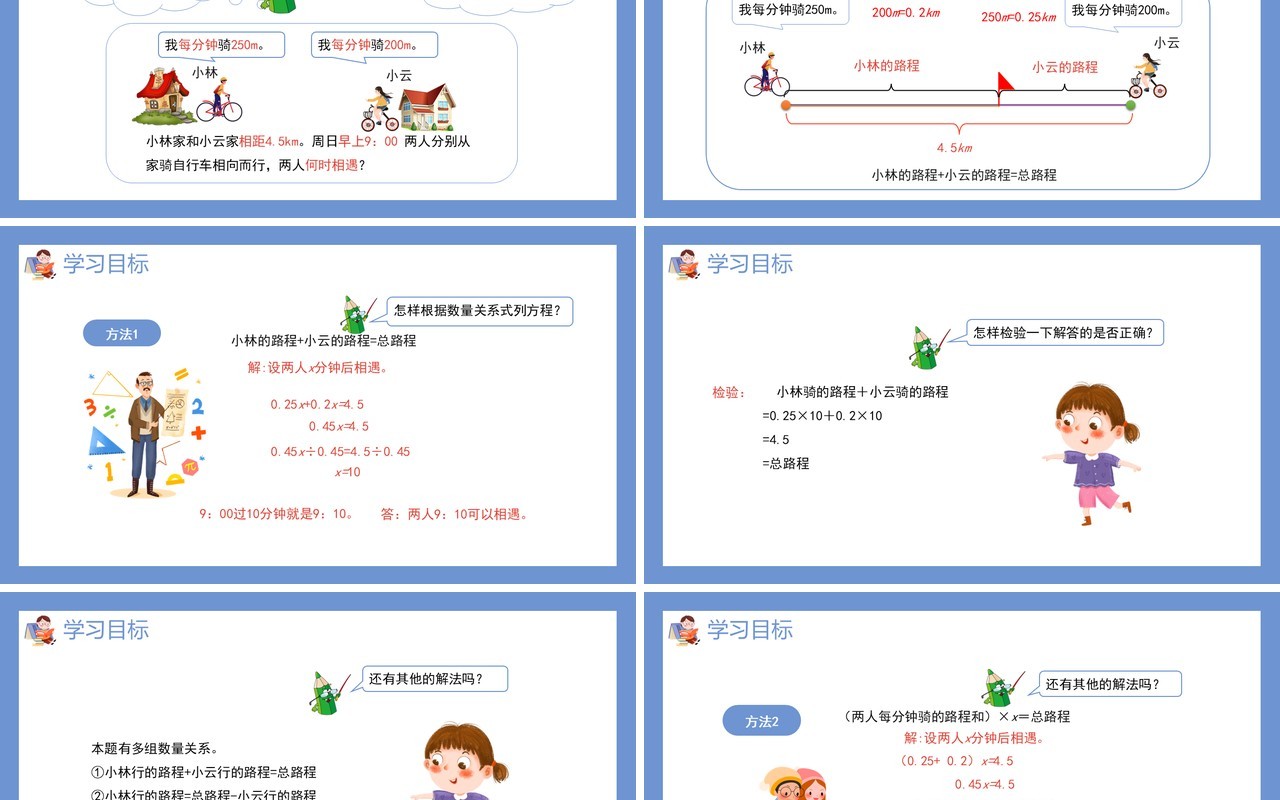 部编版五年级数学上册实际问题与方程课件PPT模板