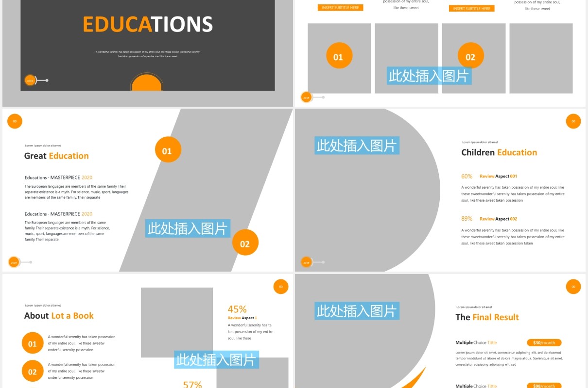 教育培训课件PPT模板图片排版设计Educations Powerpoint Template