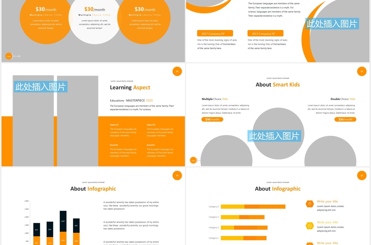 教育培训课件PPT模板图片排版设计Educations Powerpoint Template
