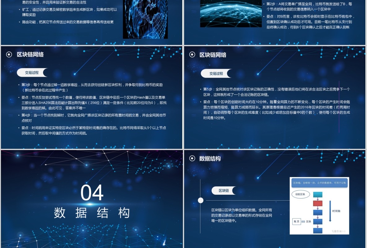 科技创新区块链技术PPT模板26