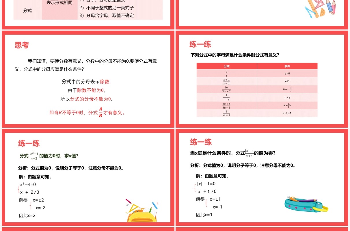 部编版八年级数学上册从分数到分式课件PPT模板