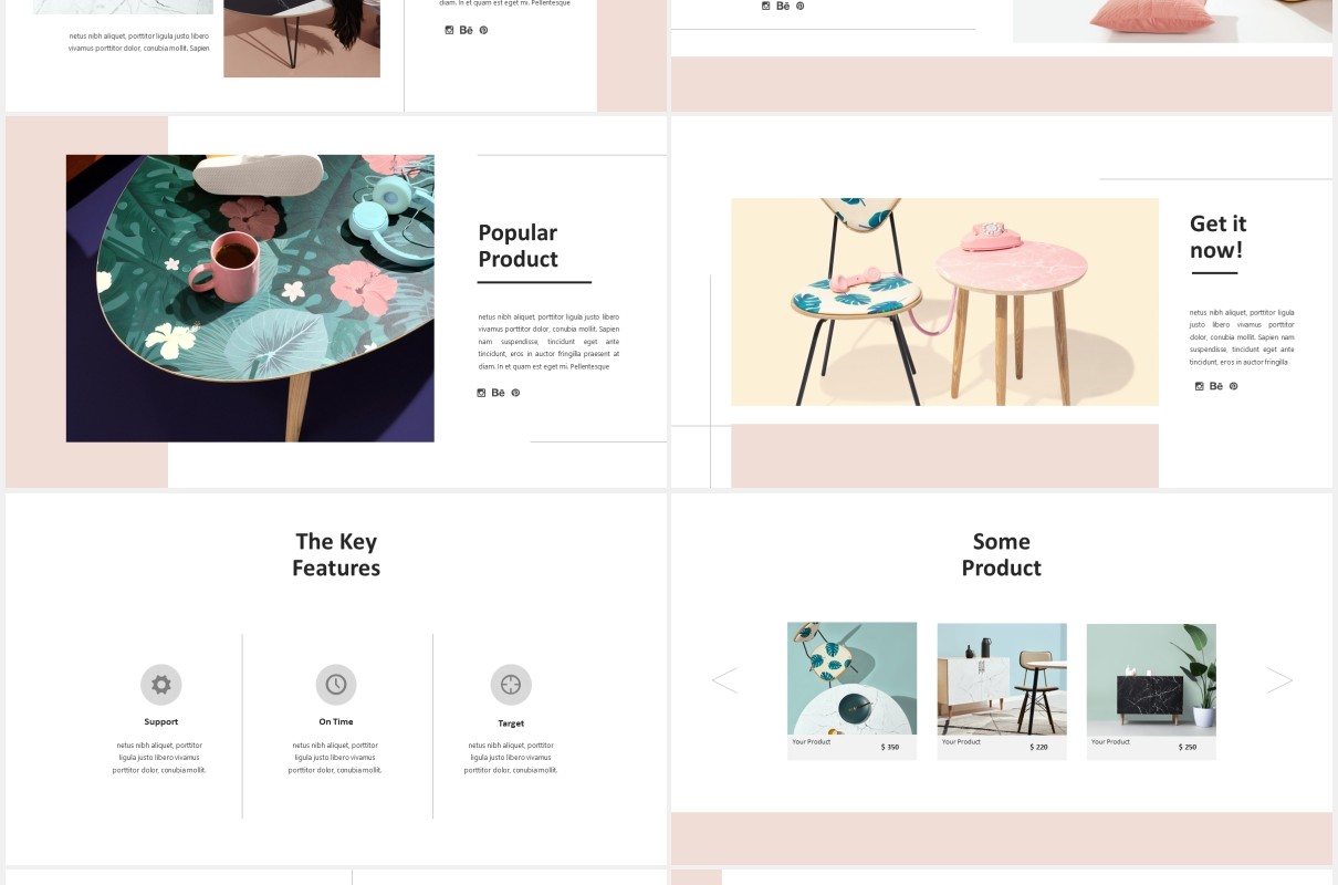 家居家具产品图片展示PPT模板Cloude - Powerpoint Template
