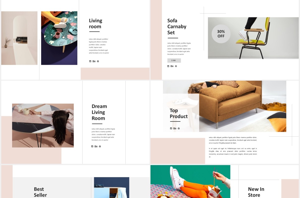 家居家具产品图片展示PPT模板Cloude - Powerpoint Template
