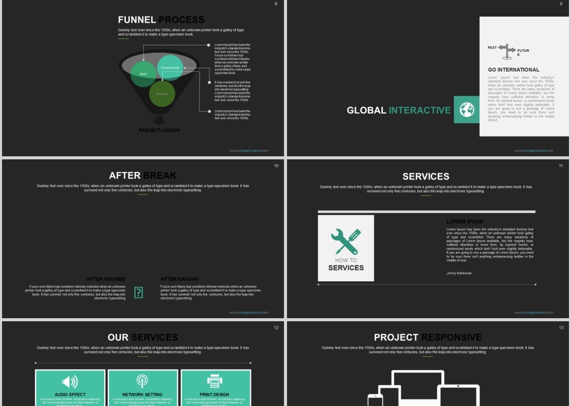 高端数据分析可视化PPT信息图表模板Canary - Powerpoint Template