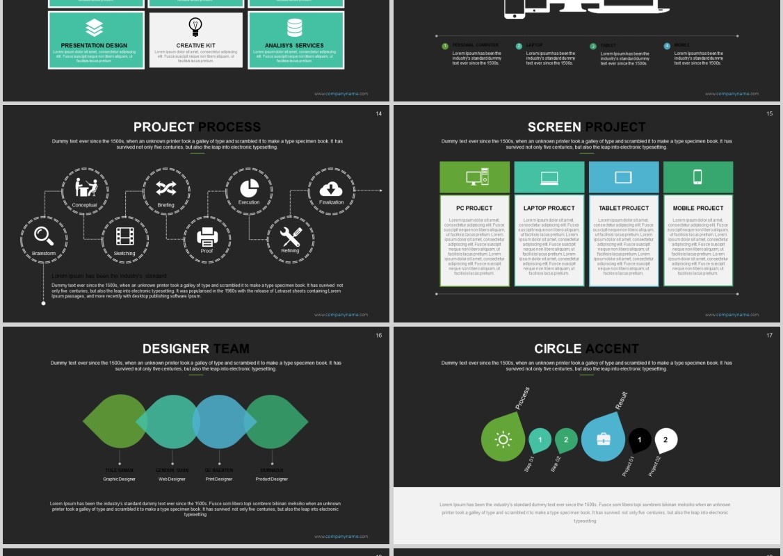 高端数据分析可视化PPT信息图表模板Canary - Powerpoint Template