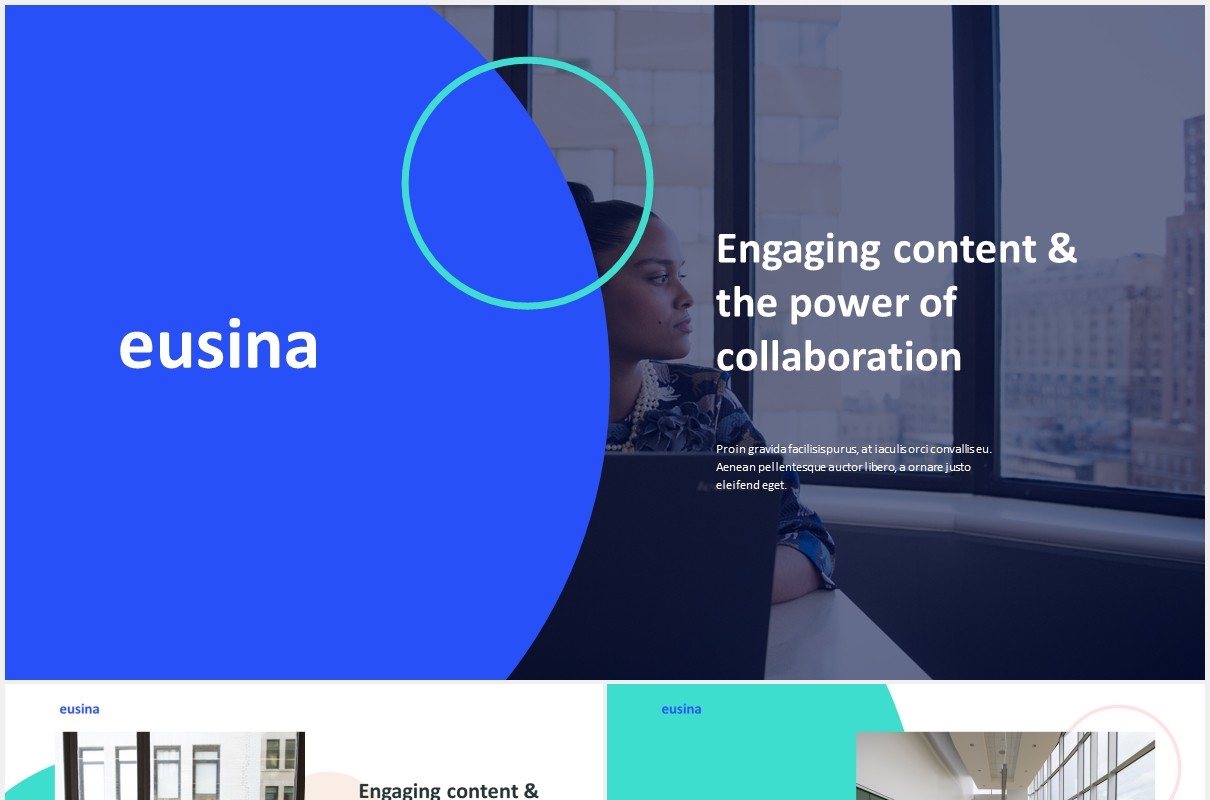 商务公司宣传介绍PPT模板eusin corporate theme powerpoint template