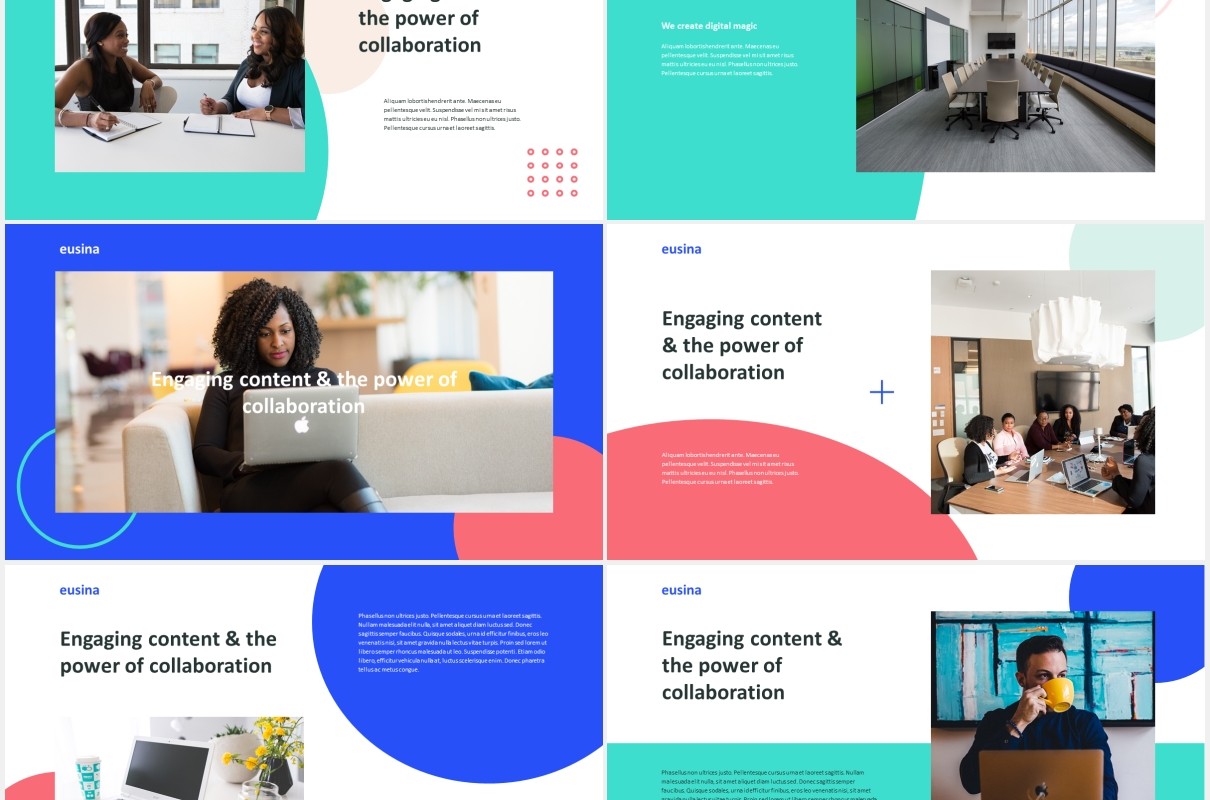 商务公司宣传介绍PPT模板eusin corporate theme powerpoint template