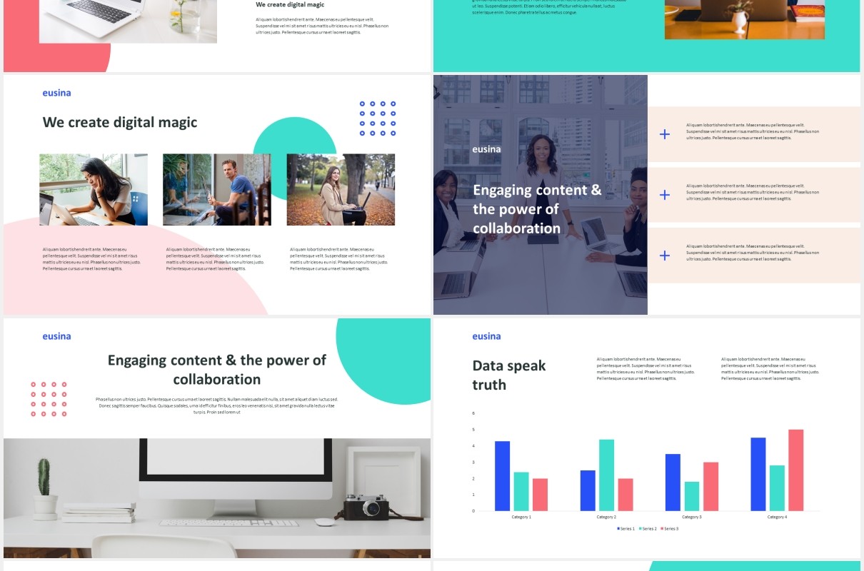 商务公司宣传介绍PPT模板eusin corporate theme powerpoint template