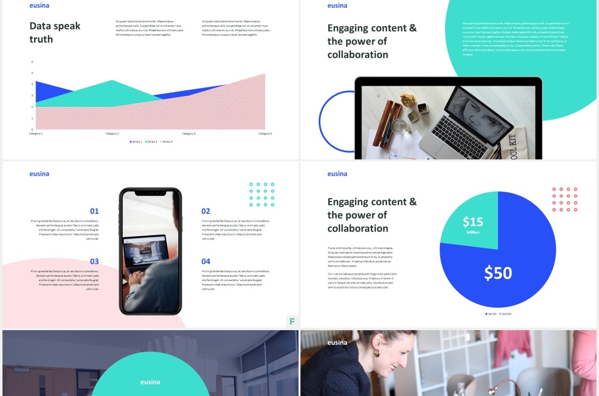 商务公司宣传介绍PPT模板eusin corporate theme powerpoint template